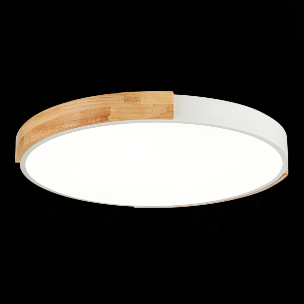 SLE201352-01 Светильник потолочный Белый, Светлое дерево/Белый LED 1*40W 3000K/4000K/6000K DELIA, изображение 5