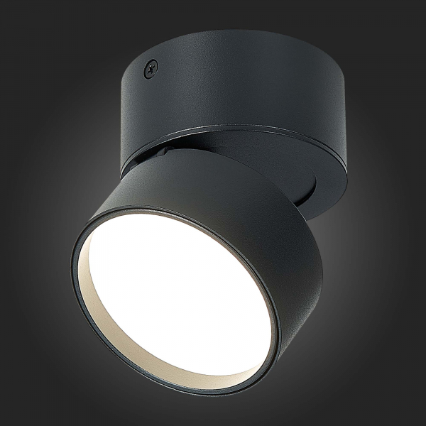 ST651.442.09 Светильник потолочный поворотный Черный LED 1*9W 4000K 720Lm Ra&gt;90 120° IP20 D85xH87 170-240VV Накладные светильники, изображение 5