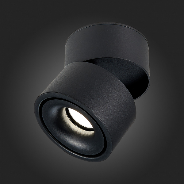 ST652.432.12 Светильник потолочный Черный LED 1*12W 3000K 1 000Lm Ra&gt;90 36° IP20 D100xH105 170-240VV Накладные светильники, изображение 5