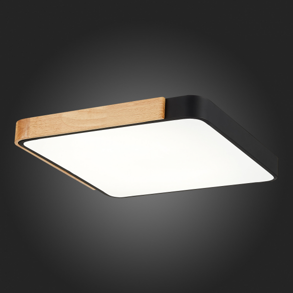 SLE201242-01 Светильник потолочный Черный, Светлое дерево/Белый LED 1*42W 3000K/4000K/6000K FESTA, изображение 9
