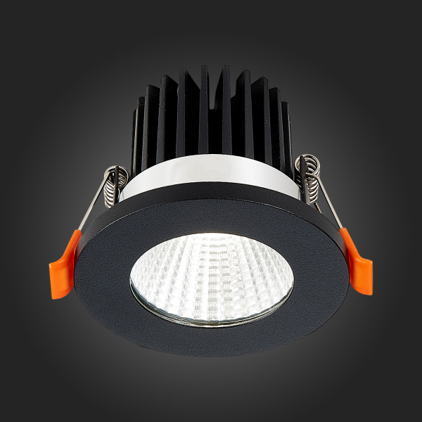 ST704.448.10 Св-к встр. Черный LED 1*10W 4000K 900Lm Ra&gt;90 38° IP20 D80xH60 170-240V Встраиваемые светильники, изображение 5