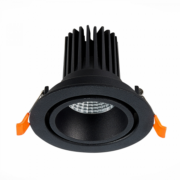 ST705.438.10 Св-к встр. Черный LED 1*10W 3000K 750Lm Ra&gt;90 38° IP20 D102xH85 170-240V Встраиваемые светильники, изображение 3