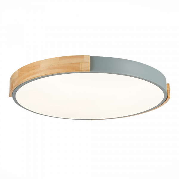 SLE201372-01 Светильник потолочный Серый, Светлое дерево/Белый LED 1*40W 3000K/4000K/6000K DELIA, изображение 2