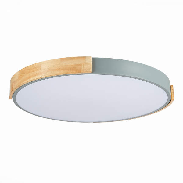 SLE201372-01 Светильник потолочный Серый, Светлое дерево/Белый LED 1*40W 3000K/4000K/6000K DELIA, изображение 4