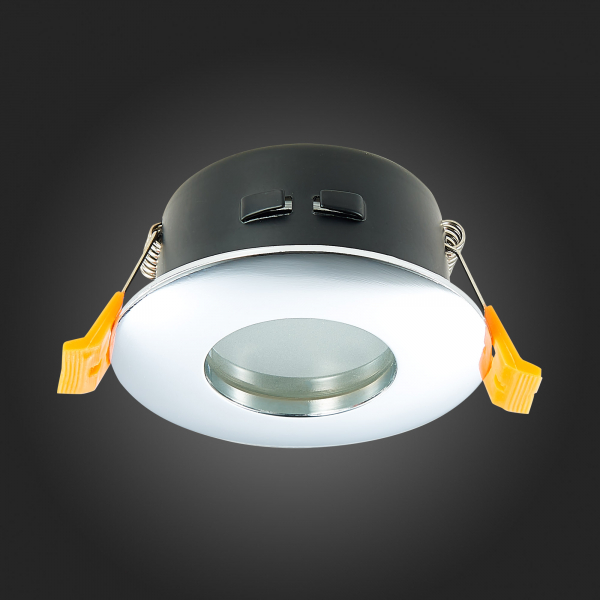 ST213.108.01 Св-к встр. Хром GU10 1*50W  IP44 D84xH50 220V Без ламп Встраиваемые светильники, изображение 8