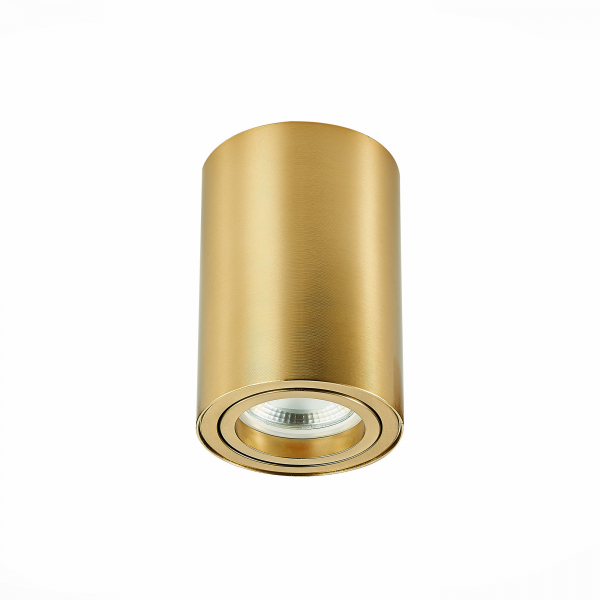 ST108.207.01 Светильник потолочный Золотистый GU10 1*50W  IP20 D70xH100 220V Без ламп Накладные светильники, изображение 2