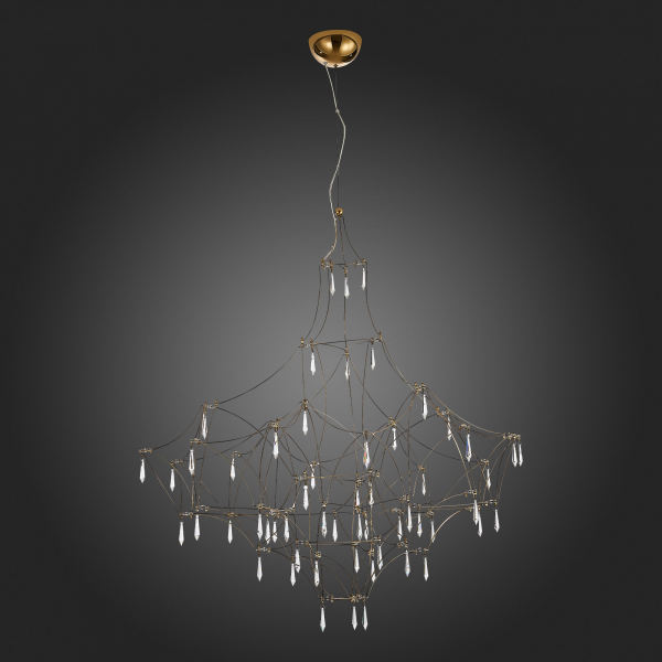 SL797.203.114 Люстра подвесная ST-Luce Золотистый, Прозрачный LED 114*0,45W 3000K GRAVETTA, изображение 8