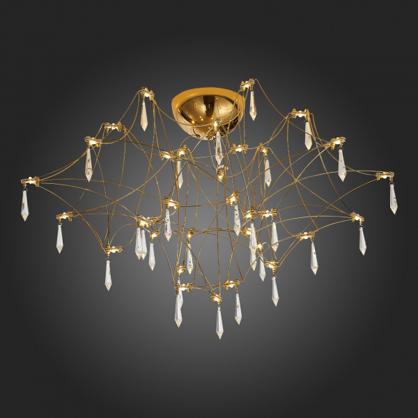 SL797.202.78 Люстра потолочная ST-Luce Золотистый, Прозрачный LED 78*0,45W 3000K GRAVETTA, изображение 5