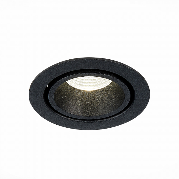 ST705.438.10 Св-к встр. Черный LED 1*10W 3000K 750Lm Ra&gt;90 38° IP20 D102xH85 170-240V Встраиваемые светильники, изображение 2