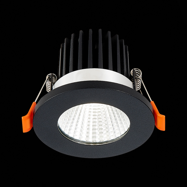ST704.448.10 Св-к встр. Черный LED 1*10W 4000K 900Lm Ra&gt;90 38° IP20 D80xH60 170-240V Встраиваемые светильники, изображение 4