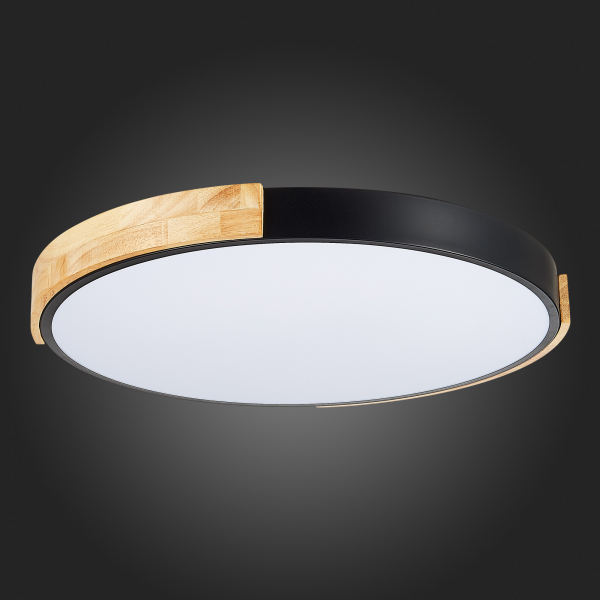 SLE201342-01 Светильник потолочный Черный, Светлое дерево/Белый LED 1*40W 3000K/4000K/6000K DELIA, изображение 12
