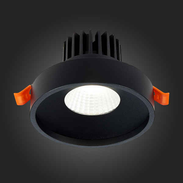 ST751.438.10 Св-к встр. Черный LED 1*10W 3000K 750Lm Ra&gt;90 38° IP20 D100xH75 170-240V Встраиваемые светильники, изображение 5