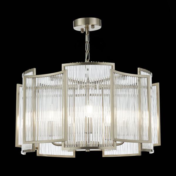 SL1234.103.05 Люстра подвесная ST-Luce Никель/Прозрачный, Никель E14 5*60W COSENZA, изображение 5