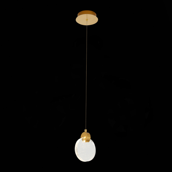 SL6104.203.01 Подвес ST-Luce Золотистый/Прозрачный,С пузырьками воздуха LED 1*3W 3000K Montecelio, изображение 4
