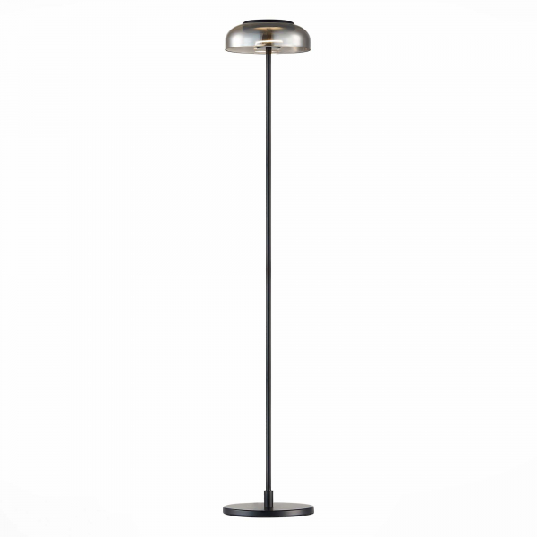 SL6002.405.01 Торшер ST-Luce Черный/Дымчатый LED 1*7W 4000K LAZIO