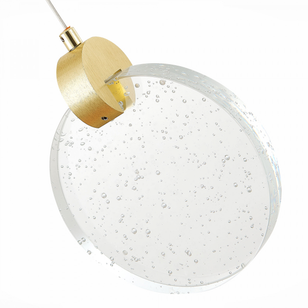 SL6104.203.01 Подвес ST-Luce Золотистый/Прозрачный,С пузырьками воздуха LED 1*3W 3000K Montecelio, изображение 3