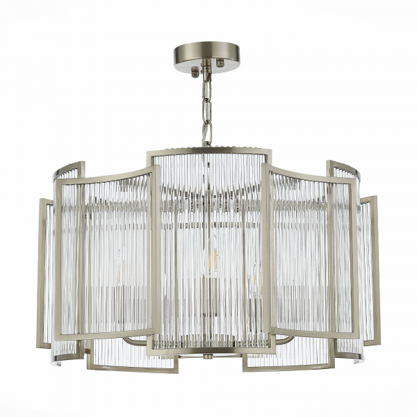 SL1234.103.05 Люстра подвесная ST-Luce Никель/Прозрачный, Никель E14 5*60W COSENZA, изображение 2