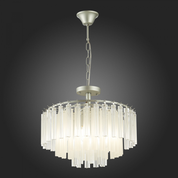 SLE260113-05 Светильник подвесной Серебро/Прозрачный E14 5*40W REGGIO, изображение 5