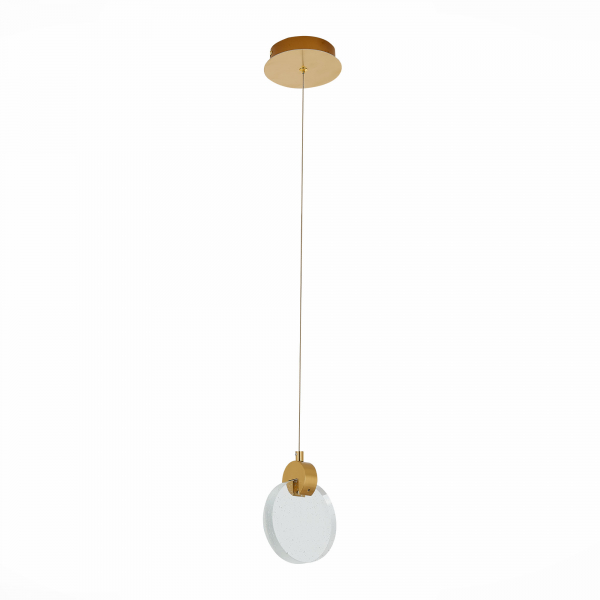 SL6104.203.01 Подвес ST-Luce Золотистый/Прозрачный,С пузырьками воздуха LED 1*3W 3000K Montecelio, изображение 2