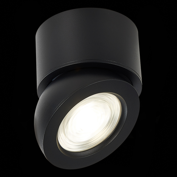ST654.432.10 Светильник потолочный Черный LED 1*10W 3000K 850Lm Ra&gt;90 38° IP20 D95xH96 180-240V Накладные светильники, изображение 4