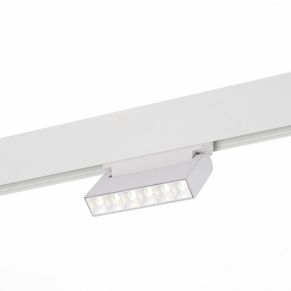 ST364.546.06 Магнитный трековый светильник белый LED 1*6W 4000K 532Lm Ra&gt;80 36° IP20 L120xW22xH108 48V SKYLINE 48