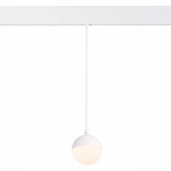 ST358.533.07 Магнитный трековый светильник подвесной Белый LED 1*7W 3000K 520Lm Ra&gt;80 120° IP20 D90xH90 48V SKYLINE 48