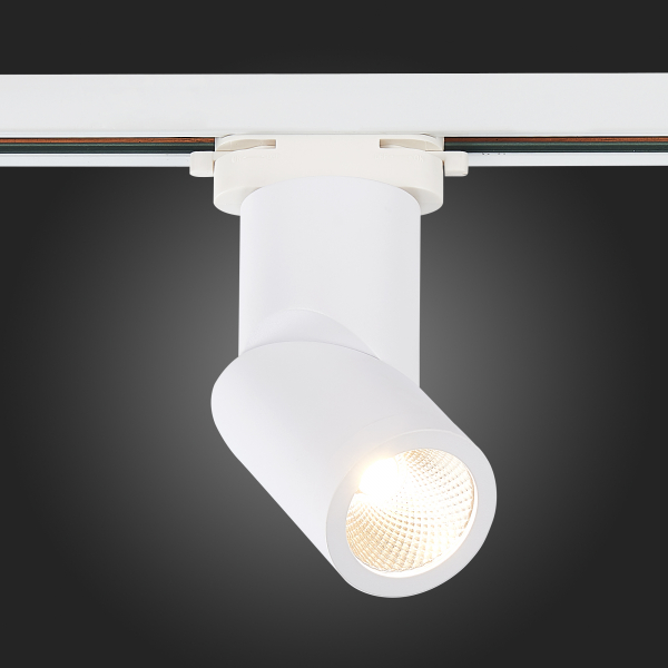 ST650.536.10 Св-к трек. Белый LED 1*10W 3000K 800Lm Ra&gt;90 38° IP20 D60xH190 165-265V Однофазная трековая система, изображение 4