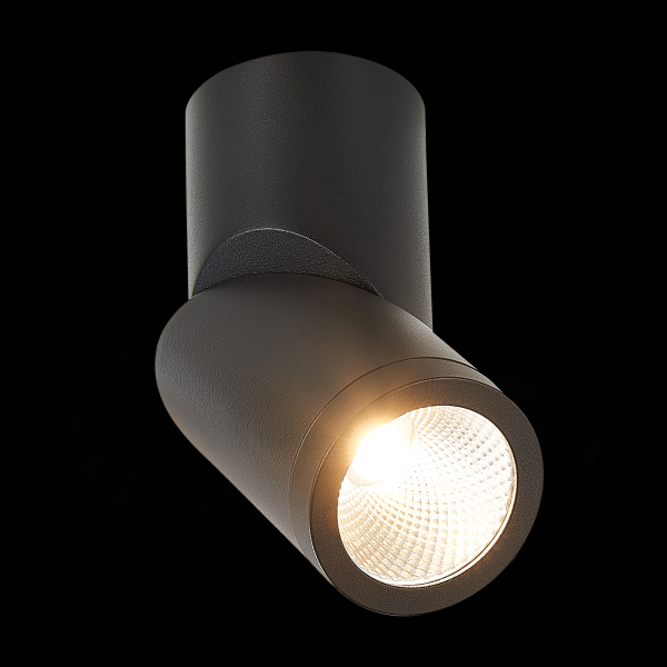 ST650.432.10 Светильник потолочный Черный LED 1*10W 3000K 800Lm Ra&gt;90 38° IP44 D62xH151 165-265V Накладные светильники, изображение 5