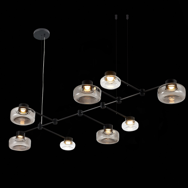 SL6005.403.08 Светильник подвесной ST-Luce Черный/Дымчатый, Прозрачный LED 8*3W 3000K VALLO, изображение 6