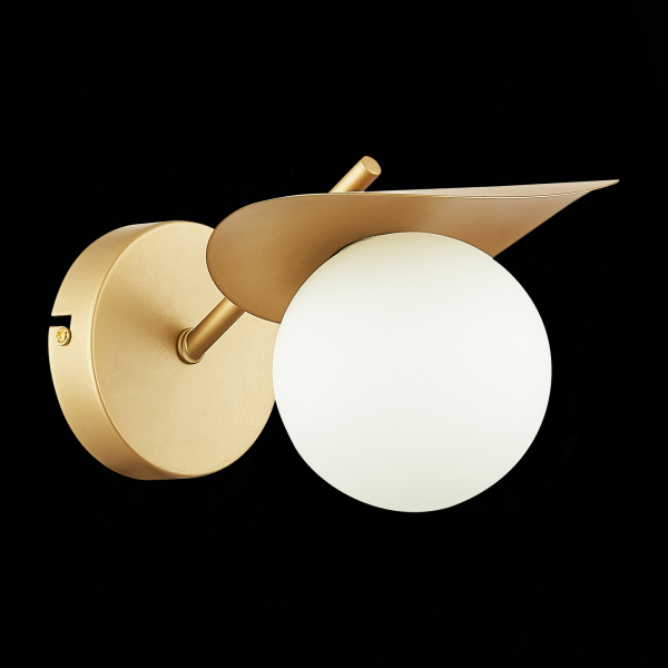 SLE220501-01 Светильник настенный Золотистый/Белый G9 1*5W BOLZANO, изображение 4 SLE220501-01 Светильник настенный Золотистый/Белый G9 1*5W BOLZANO, изображение 4