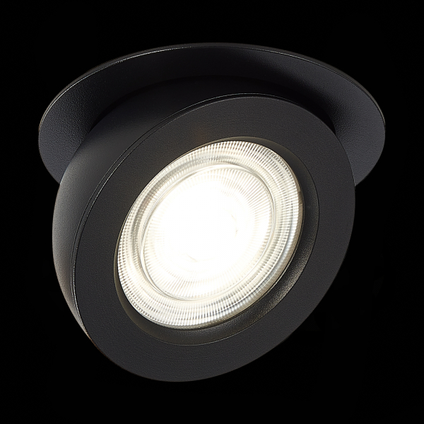 ST654.438.10 Св-к встр. Черный LED 1*10W 3000K 850Lm Ra&gt;90 38° IP20 D109xH60 180-240V Встраиваемые светильники, изображение 4