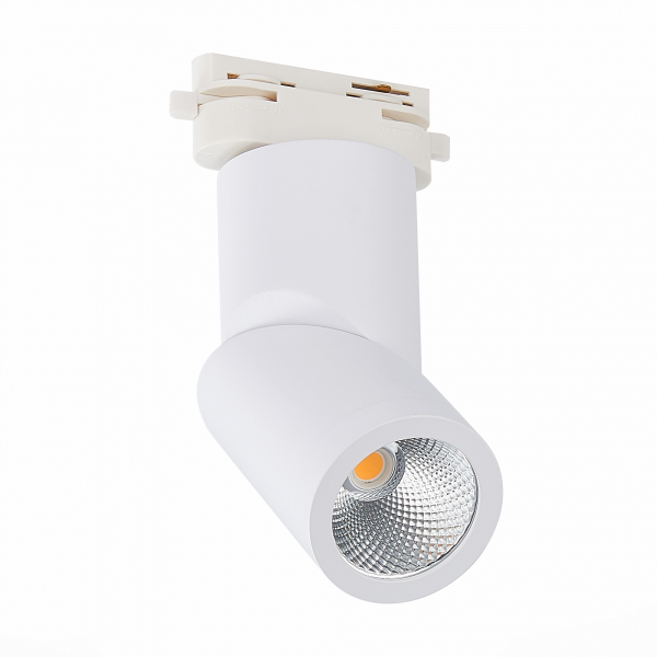 ST650.536.10 Св-к трек. Белый LED 1*10W 3000K 800Lm Ra&gt;90 38° IP20 D60xH190 165-265V Однофазная трековая система, изображение 2
