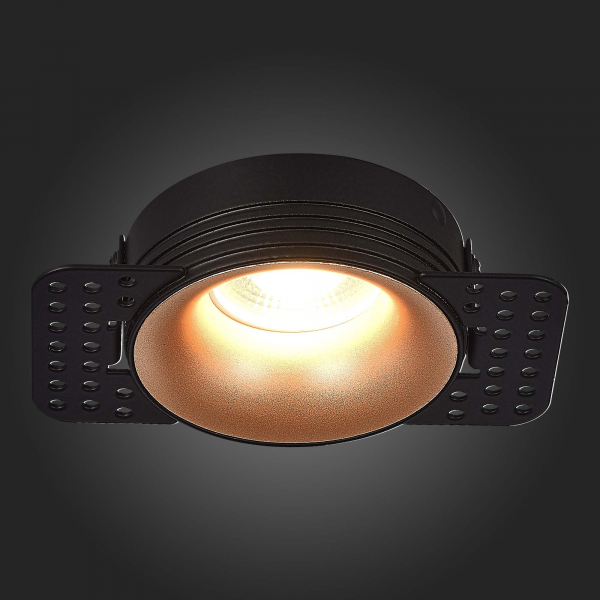 ST218.428.01 Св-к встр. Черный GU10 1*50W  IP20 D78xH30 165-265V Без ламп Встраиваемые светильники, изображение 4