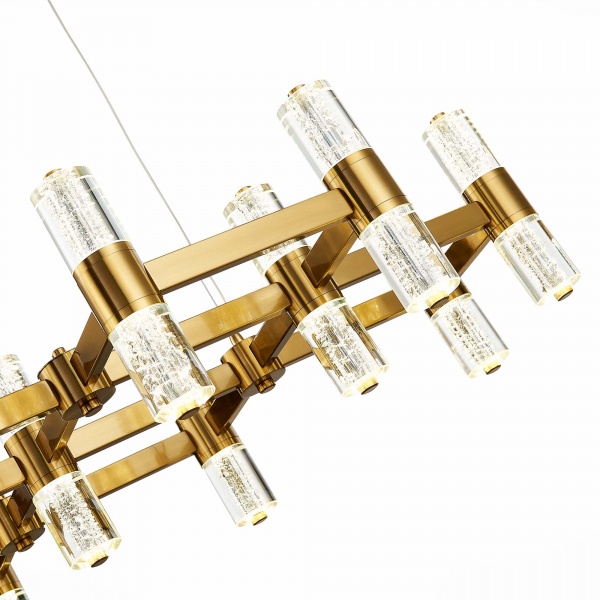 SL6007.203.26 Люстра подвесная ST-Luce Латунь/Прозрачный LED 26*2,5W 4000K GEMINA, изображение 4