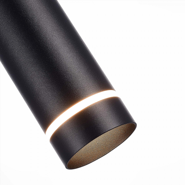 ST115.433.12 Светильник подвесной Черный LED 1*12W 3000K 936Lm Ra&gt;90 120° IP20 D80xH300 165-265V Подвесные светильники, изображение 3