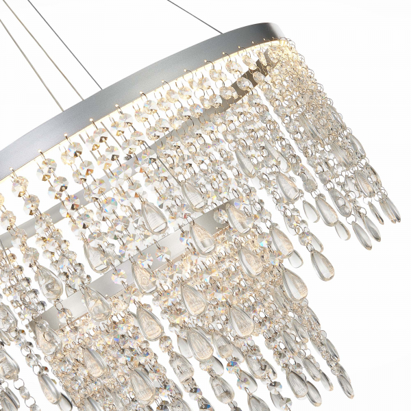 SL6201.103.55 Люстра подвесная ST-Luce Серебристый/Прозрачный LED 1*55W 3000K/4000K/6000K VEGA, изображение 3