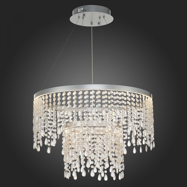 SL6201.103.55 Люстра подвесная ST-Luce Серебристый/Прозрачный LED 1*55W 3000K/4000K/6000K VEGA, изображение 5