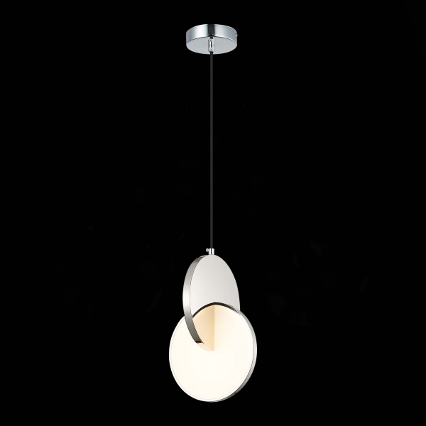 SL6107.113.01 Светильник подвесной ST-Luce Хром/Белый Хром LED 1*12W 3000K Eclisse, изображение 5