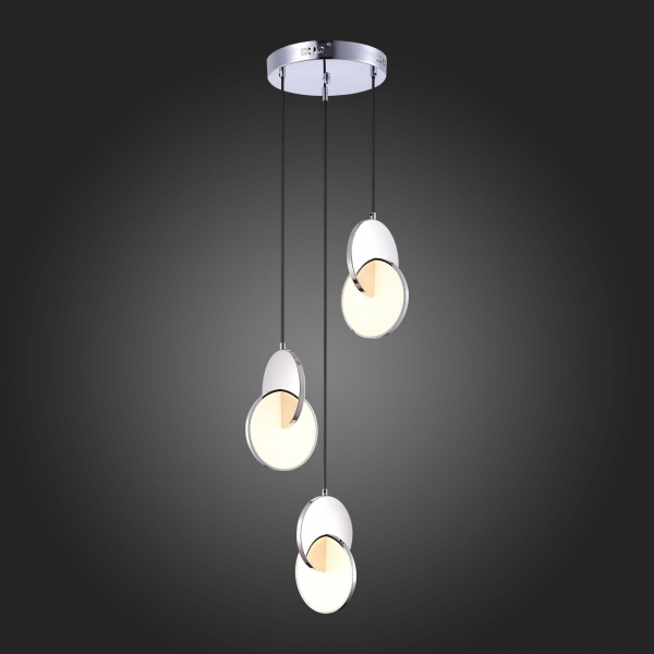 SL6107.103.03 Светильник подвесной ST-Luce Хром/Белый Хром LED 3*12W 3000K Eclisse, изображение 5