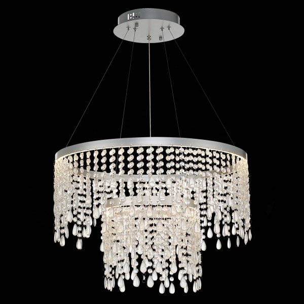 SL6201.103.55 Люстра подвесная ST-Luce Серебристый/Прозрачный LED 1*55W 3000K/4000K/6000K VEGA, изображение 4