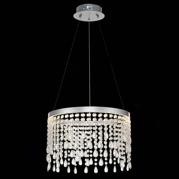 SL6201.103.24 Люстра подвесная ST-Luce Серебристый/Прозрачный LED 1*24W 3000K/4000K/6000K VEGA, изображение 4