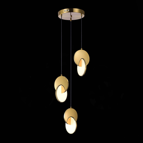 SL6107.203.03 Светильник подвесной ST-Luce Золотистый/Белый Золотистый LED 3*12W 3000K Eclisse, изображение 4
