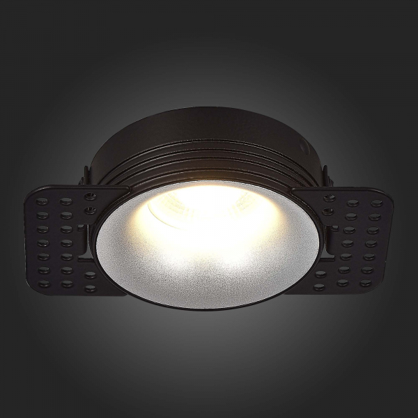 ST218.418.01 Св-к встр. Черный GU10 1*50W  IP20 D78xH30 165-265V Без ламп Встраиваемые светильники, изображение 4