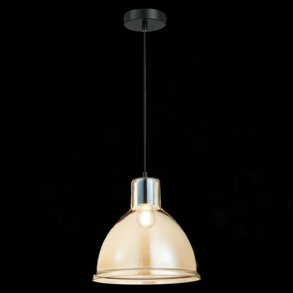 SLE114723-01 Подвес Черный/Янтарный E27 1*60W BACCHI, изображение 4