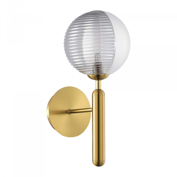 SLE1096-201-01 Светильник настенный Матовое золото/Белый, Дымчатый G9 1*5W AVEIRO, изображение 2 SLE1096-201-01 Светильник настенный Матовое золото/Белый, Дымчатый G9 1*5W AVEIRO, изображение 2
