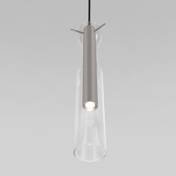 Подвесной светодиодный светильник со стеклянным плафоном 50254/1 LED графит, изображение 2