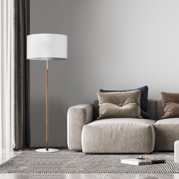 Напольный светильник с тканевым абажуром 5216 Deva White, изображение 2