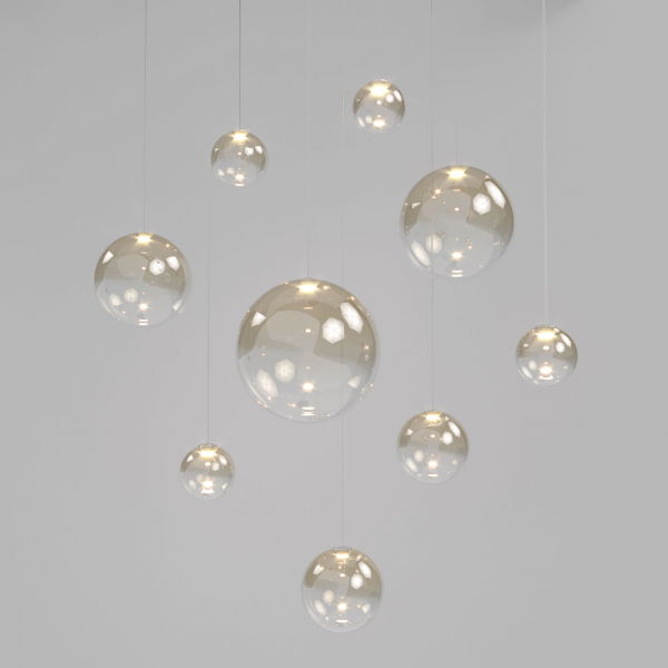 Подвесной светодиодный светильник со стеклянным плафоном 50231/1 LED янтарный, изображение 3
