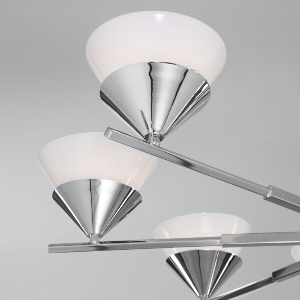 Потолочная люстра со стеклянными плафонами 70138/8 хром, изображение 3