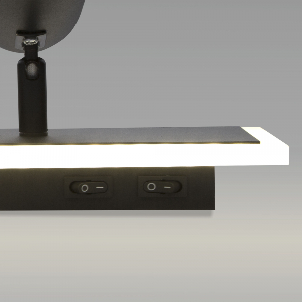 Настенный светодиодный светильник с USB и Type-C 20127/1 LED черный, изображение 2